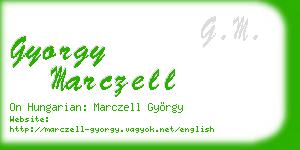 gyorgy marczell business card